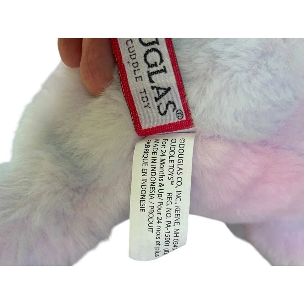 Douglas Toys Dreamie Bunny Soft Plush Stuffed‎ Animal Purple Pink Tie Dye 8